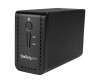 StarTech.com USB 3.1 Dual 3,5" SATA (6Gbit/s) Festplattengehäuse mit RAID - Zweifach 3,5 Zoll HDD/SSD/SSHD Gehäuse - USB-C und USB-A - Festplatten-Array - 2 Schächte (SATA-600)