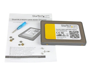 StarTech.com Dual M.2 SATA Adapter mit RAID - 2x M.2 SSD...