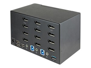 StarTech.com 2 Port Quad Monitor DisplayPort KVM Switch -...