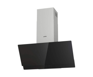 Gorenje Essential WHI949EXBG - Motorhaube - Kamin abgewinkelt - Breite: 90 cm - Tiefe: 33.5 cm - Absaugung und Rückführung (mit zusätzlichem Rückführungsset)