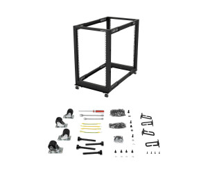 StarTech.com 19-Zoll Serverschrank - 18HE Laborgestell - Tiefenverstellbar 56 bis 102 cm, Tragfähigkeit 544kg - Dell PowerEdge HP ProLiant ThinkServer (4POSTRACK18U)