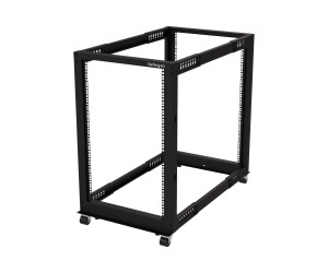 StarTech.com 19-Zoll Serverschrank - 18HE Laborgestell - Tiefenverstellbar 56 bis 102 cm, Tragfähigkeit 544kg - Dell PowerEdge HP ProLiant ThinkServer (4POSTRACK18U)