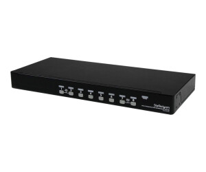 StarTech.com 8-Port USB KVM Swith with OSD - TAA Compliant - 1U Rack Mountable VGA KVM Switch (SV831DUSBU)