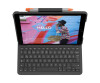 Logitech slim folio - keyboard and folio hop - Bluetooth - Qwerty - GB - Graphite - for Apple 10.2 -inch iPad (7th generation, 8th generation)