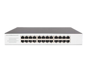 DIGITUS 24-Port Fast Ethernet Switch, 19 Zoll, Unmanaged