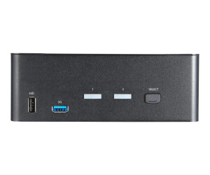 StarTech.com 2-Port Dual Monitor HDMI KVM-Switch - 4K 60Hz UHD HDR - Desktop 4K HDMI 2.0 KVM-Switch mit 2-Port USB 3.0 Hub (5 Gbit/s)