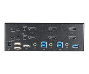 StarTech.com 2-Port Dual Monitor HDMI KVM-Switch - 4K...