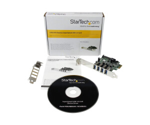 StarTech.com 4 Port PCI Express USB 3.0 SuperSpeed Schnittstellenkarte mit UASP