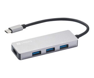 SANDBERG Hub - 1 x SuperSpeed USB 3.0 + 3 x USB 2.0