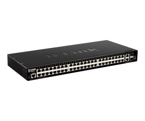 D -Link DGS 1520-52 - Switch - L3 - Smart - 48 x 10/100/1000 + 2 x 10 Gigabit Ethernet + 2 x 10 Gigabit SFP +