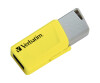Verbatim Store n Click - USB-Flash-Laufwerk - 16 GB - USB 3.2 Gen 1 - Blau, Gelb, Rot (Packung mit 3)