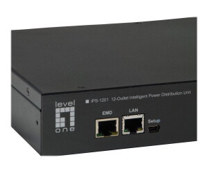 LevelOne IPS-1201E - Stromverteilungseinheit - Wechselstrom 200 V - Ethernet - Ausgangsanschlüsse: 12 (12 x IEC 60320 C13)