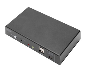 DIGITUS KVM-Switch, 2-Port, 4K30Hz, USB-C/USB/HDMI in,...