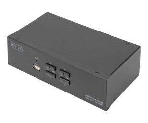 DIGITUS KVM-Switch, 4-Port, Dual-Display, 4K, HDMI®