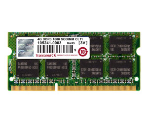 Transcend DDR3 - Module - 4 GB - So Dimm 204 -Pin