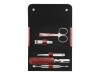 Zwilling CLASSIC INOX Kroko Druckknopf-Etui rot 5-tlg.