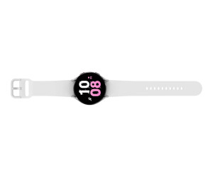 Samsung Galaxy Watch5 - 44 mm - silber - intelligente Uhr mit Sportband - weiß - Anzeige 3.46 cm (1.4")