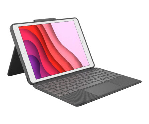 Logitech Combo Touch - Tastatur und Foliohülle - mit Trackpad - hintergrundbeleuchtet - Apple Smart connector - AZERTY - Französisch - Graphite - für Apple 10.5-inch iPad Air (3. Generation)