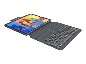 ZAGG Pro Keys - Tastatur und Foliohülle - hintergrundbeleuchtet - Bluetooth - Deutsch - Schwarz/Grau Tastatur, Schwarz/Grau Gehäuse - für Apple 11-inch iPad Pro (1. Generation, 2. Generation, 3. Generation)