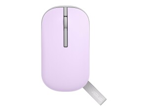 ASUS MD100 - Maus - rechts- und linkshändig - optisch - kabellos - 2.4 GHz, Bluetooth 5.0 LE - kabelloser Empfänger (USB)