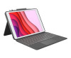 Logitech Combo Touch - Tastatur und Foliohülle - mit Trackpad - hintergrundbeleuchtet - Apple Smart connector - QWERTZ - Schweiz - Oxford Gray - für Apple 10.9-inch iPad (10. Generation)