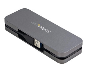 StarTech.com 4 Port USB 3.0 Hub - SuperSpeed 5 Gbit/s USB 3.1 Gen 1 Type-A Verteiler - USB Bus Powered -  28cm USB Host Kabel (HB30AM4AB)