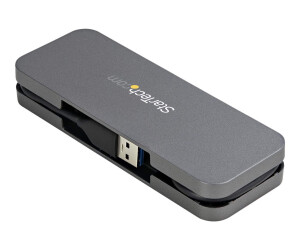 StarTech.com 4 Port USB 3.0 Hub - SuperSpeed 5 Gbit/s USB 3.1 Gen 1 Type-A Verteiler - USB Bus Powered -  28cm USB Host Kabel (HB30AM4AB)