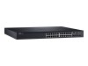 Dell Networking N1524P - Switch - L2+ - managed - 24 x 10/100/1000 + 4 x 10 Gigabit SFP+ - Luftstrom von vorne nach hinten - an Rack montierbar - PoE+ (30.8 W)