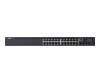 Dell Networking N1524P - Switch - L2+ - managed - 24 x 10/100/1000 + 4 x 10 Gigabit SFP+ - Luftstrom von vorne nach hinten - an Rack montierbar - PoE+ (30.8 W)