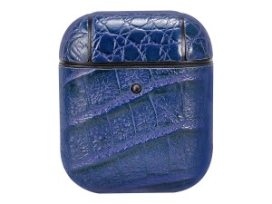TerraTec Air Box - Tasche für Kopfhöhrer - Polycarbonat - croco blue - für Apple AirPods (1. Generation, 2. Generation)