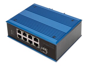 DIGITUS 8 Port Fast Ethernet Netzwerk Switch, Industrial,...