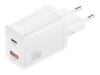 4smarts PDPlug Duos - Netzteil - 30 Watt - 3 A - PD 3.0, QC 4.0, AFC, SCP, HiSilicon Fast Charging, PD/PPS - 2 Ausgabeanschlussstellen (USB, 24 pin USB-C)