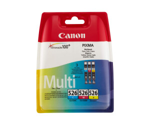 Canon CLI-526 Multipack - 3er-Pack - Gelb, Cyan, Magenta