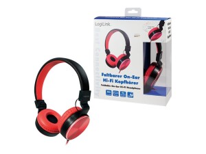 LogiLink HS0049RD - Kopfhörer - On-Ear - kabelgebunden