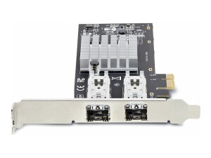 StarTech.com 2-Port GbE SFP Network Card, PCIe 2.0 x1, Intel I350-AM2 2x 1GbE Controller, 1000BASE Copper/Fiber Optic, Dual-Port Gigabit Ethernet NIC, Desktop/Server Backplanes - Windows and Linux Compatible (P021GI-NETWORK-CARD)