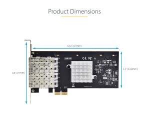 StarTech.com 4-Port GbE SFP Network Card, PCIe 2.0 x2,...