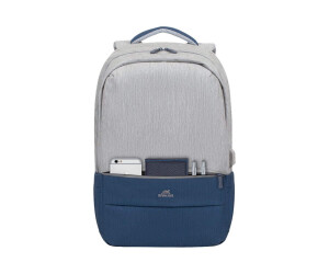Rivacase 7567 gray dark blue notico backpack until 17.3...