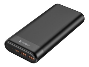 SANDBERG Powerbank - 20000 mAh - 74.4 Wh - 3.25 A - QC...
