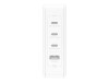 Belkin BoostCharge Pro - Netzteil - GaN-Technologie - 140 Watt - Fast Charge, Power Delivery 3.1 - 4 Ausgabeanschlussstellen (3 x USB-C, USB)