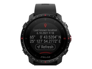 POLAR Grit X Pro - Schwarz DLC - Sportuhr mit Band - Fluorkautschuk (FKM)