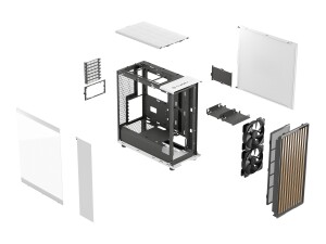 Fractal Design North - Mid tower - ATX - Seitenteil mit Fenster (gehärtetes Glas)