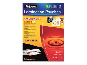 Fellowes Laminating Pouches SuperQuick Capture 125 micron...