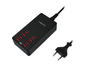 LogiLink Table Charger - Netzteil - 44 Watt - 8.8 A - 8...