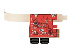 StarTech.com PCIe SATA Controller Karte - 4 Port SATA 3 Erweiterungskarte/Kontroller - 6Gbit/s - Full/Low-Profile Blende - PCI Express Festplatten/SSD kontroller/Adapter (4P6G-PCIE-SATA-CARD)