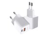 4smarts VoltPlug Mini - Netzteil - 20 Watt - 3 A - PD/PPS, PD 3.0, QC 3.0, Fast Charge, HiSilicon Fast Charging, AFC - 2 Ausgabeanschlussstellen (USB, 24 pin USB-C)