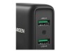 Ugreen Netzteil - 36 Watt - 3 A - QC 3.0 - 2 Ausgabeanschlussstellen (USB)