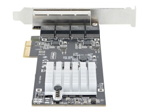 StarTech.com 4-Port 2.5Gbps NBASE-T PCIe Network Card, Intel I225-V Chip, Quad Port Computer Network Card, Multi-Gigabit NIC, PCI Express Server LAN Card, Desktop Ethernet Interface Card, PCI Express 2.0 (PR42GI-NETWORK-CARD)