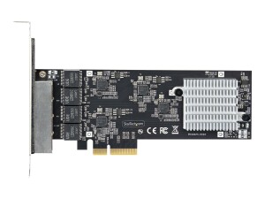 StarTech.com 4-Port 2.5Gbps NBASE-T PCIe Network Card, Intel I225-V Chip, Quad Port Computer Network Card, Multi-Gigabit NIC, PCI Express Server LAN Card, Desktop Ethernet Interface Card, PCI Express 2.0 (PR42GI-NETWORK-CARD)