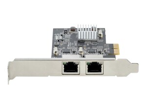 StarTech.com 2-Port 2.5Gbps NBASE-T PCIe Network Card, Intel I225-V, Dual-Port Computer Network Card, Multi-Gigabit NIC, PCI Express Server LAN Card, Desktop Ethernet Interface