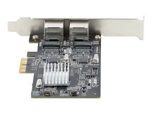 StarTech.com 2-Port 2.5Gbps NBASE-T PCIe Network Card, Intel I225-V, Dual-Port Computer Network Card, Multi-Gigabit NIC, PCI Express Server LAN Card, Desktop Ethernet Interface